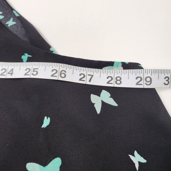 Torrid Butterfly Georgette Double Layer Cami Womens Plus 5 Black Blue Top Blouse - Picture 6 of 10